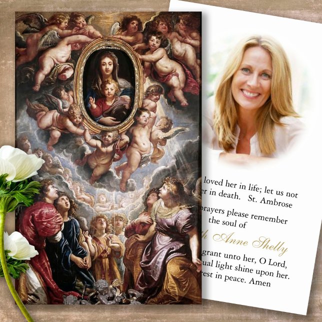 Prayer Cards | Madonna Della Vallicella (catholic, religious, celebration of life, in loving memory of, prayer cards for bereavement)