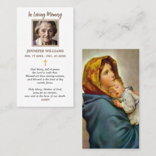 Prayer Cards Madonna of the Streets Madonnina