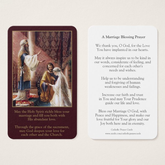 Prayer Cards | Mary & Joseph Wedding (Front & Back)