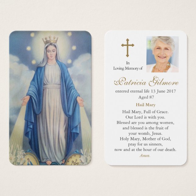 Prayer Cards | Our Lady Miraculous Medal (Front & Back)