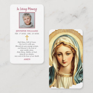 Prayer Cards Our Lady of Pontmain Holy Virgin Mary
