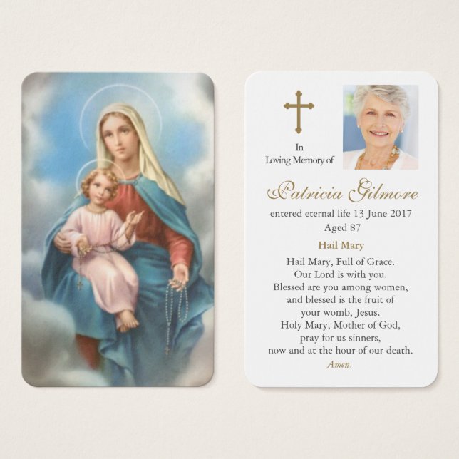 Prayer Cards | Our Lady Of The Holy Rosary (Front & Back)