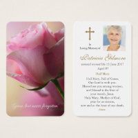 Prayer Cards | Pink Rose 1