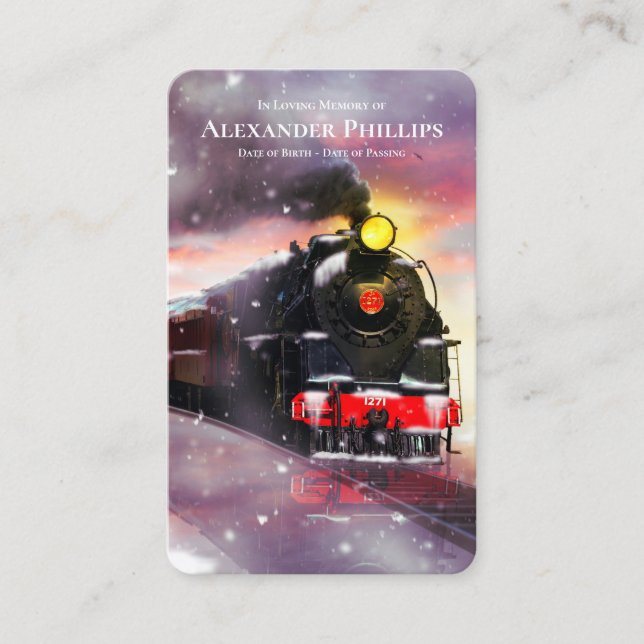 Prayer Cards | Railway Train Deluxe (Front)