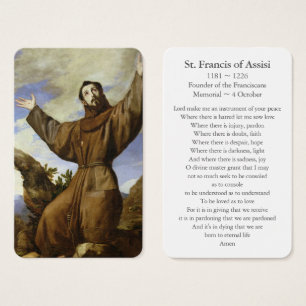 Prayer Cards   St Francis of Assisi 01