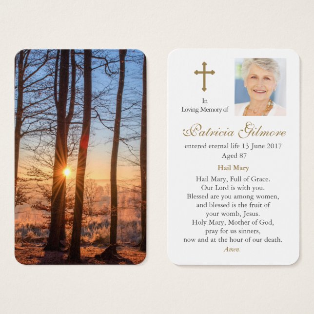 Prayer Cards | Suns Rays (Front & Back)