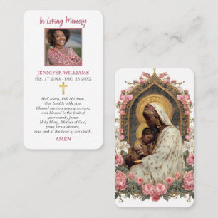 Prayer Cards Virgin Mary and Jesus Black Madonna