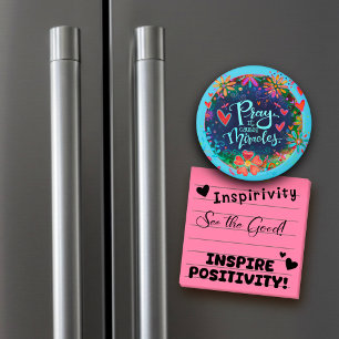 Prayer Causes Miracles Pretty Floral Inspirivity Magnet