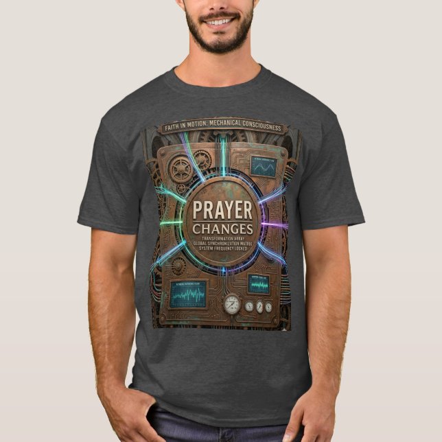 Prayer Changes – Steampunk Control Panel T-Shirt (Front)