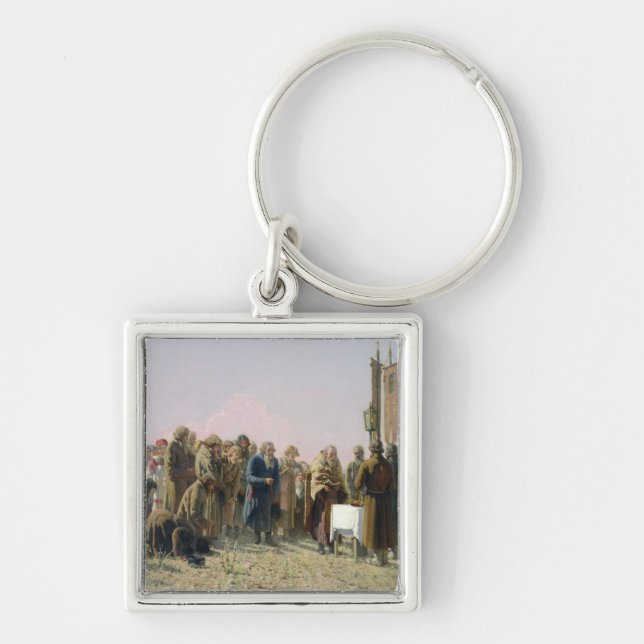 Prayer During the Drought, 1880 Key Ring (Front)