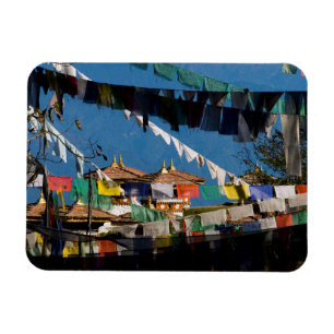 Prayer flags and chortens magnet