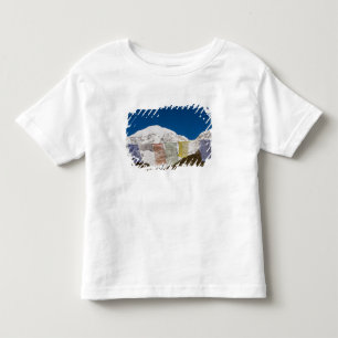 Prayer flags and Mount Jhomolhari, Bhutan. Toddler T-Shirt