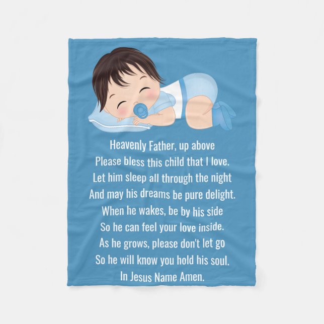 Prayer - Fleece Blanket, 60"x80" Blanket (Front)