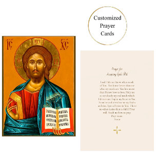 Prayer for Accepting God's Will Orthodox Card