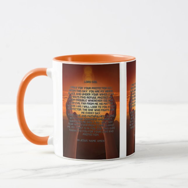 Prayer For Daily Protection Two-Tone Mug (Left)