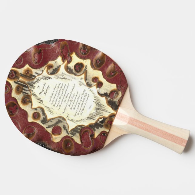 Prayer For Healing Ping Pong Paddle (Side)
