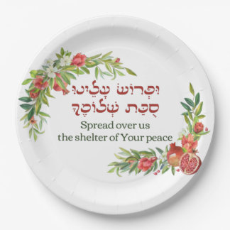 Prayer for Peace for Sukkot | Unique Sukkah Paper Plate