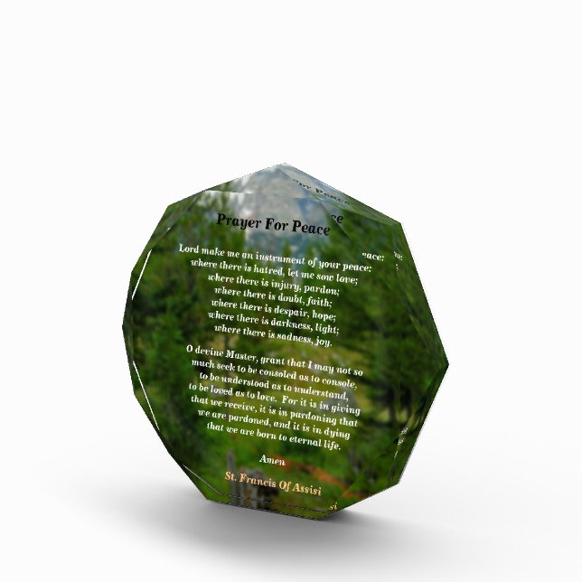 Prayer For Peace Photo Block (Right)