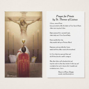 Prayer for Priests by St. Therese Holy Card