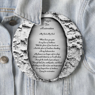 Prayer For Restoration 6 Cm Round Badge