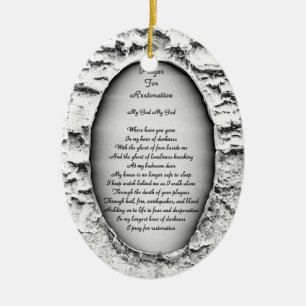 Prayer for Restoration Ceramic Ornament