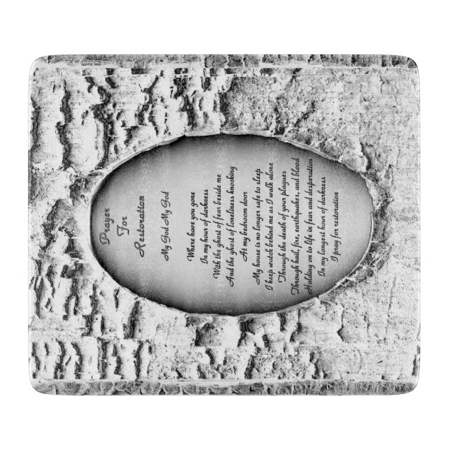 Prayer For Restoration Cutting Board (Front)