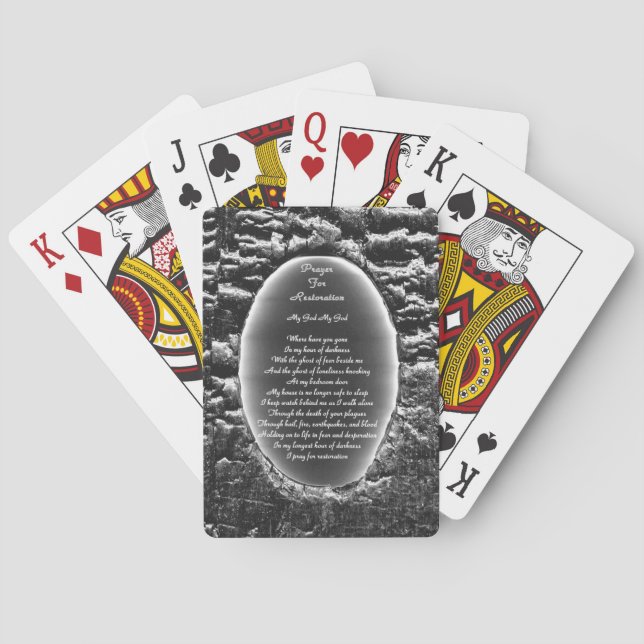 Prayer For Restoration Playing Cards (Back)