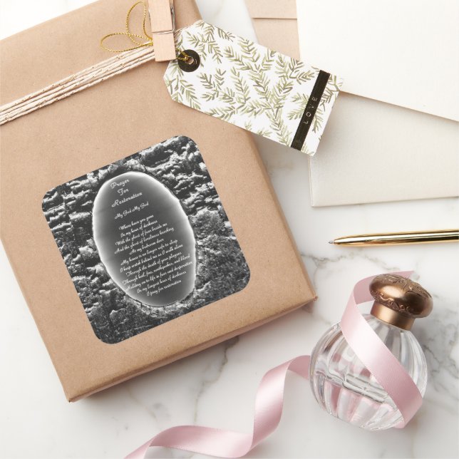 Prayer for Restoration Square Sticker (Gifting)
