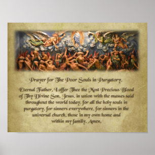 Prayer for The Poor Souls in Purgatory. Poster