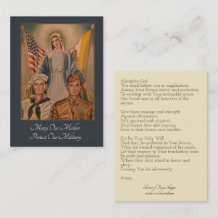 Prayer for those in the Military Service Business Card
