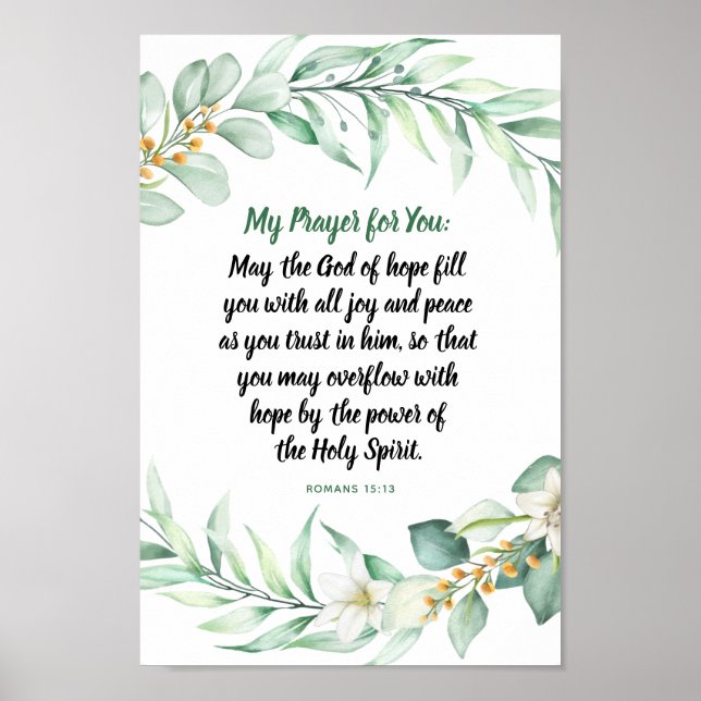 Prayer for You Calligraphy Poster (Front)