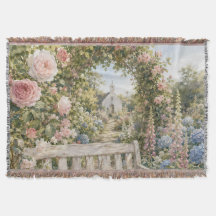 Prayer Garden Bench Chapel Watercolor