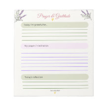 Prayer & Gratitude Daily Reflection Notepad