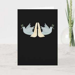 Prayer Hands Peace Doves Christian Card