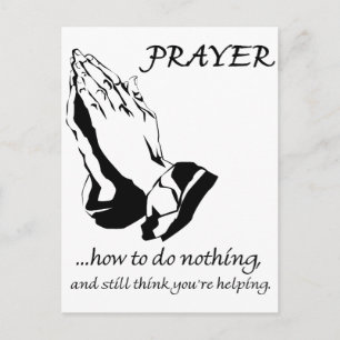 Prayer How to Do Nothing Postcard