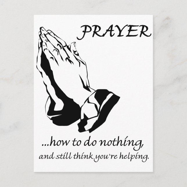 Prayer How to Do Nothing Postcard (Front)