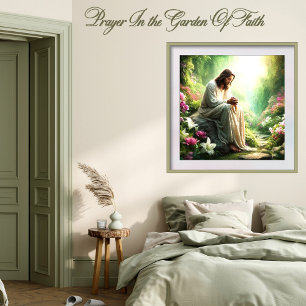 PRAYER IN THE GARDEN OF FAITH CANVAS PRINT