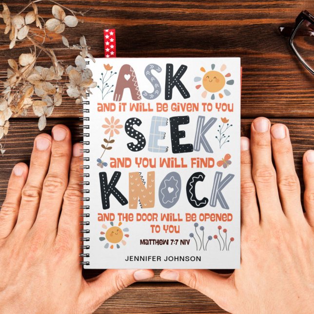 Prayer Journal scripture bible Matthew 7:7 (Creator Uploaded)