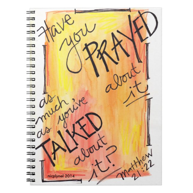 Prayer journal Talk about it less, pray more (Front)