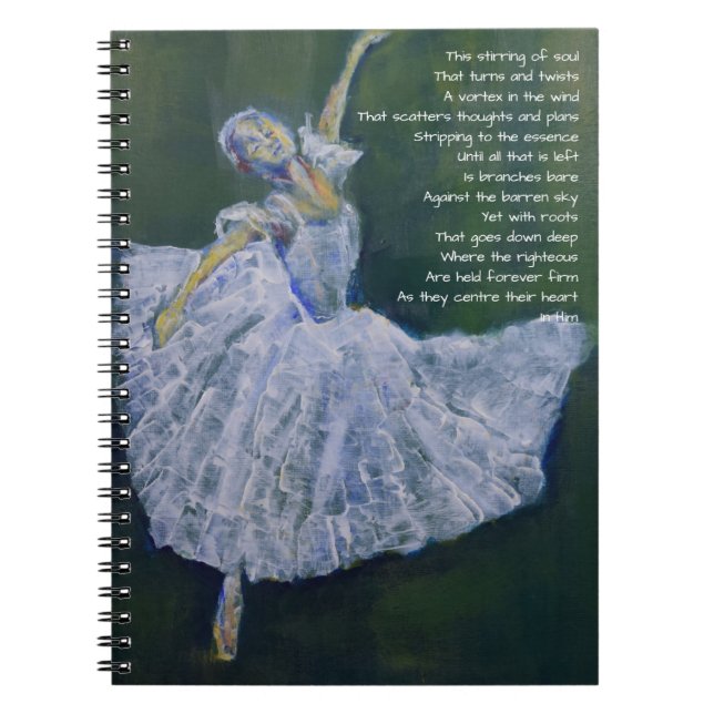 Prayer journal with ballerina & poetry (Front)