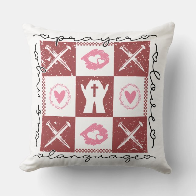 Prayer Language Symbols Cushion (Front)