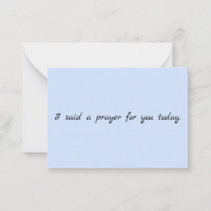 Prayer note card