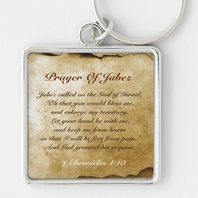 Prayer of Jabez Bible Verse Keychain (Front)