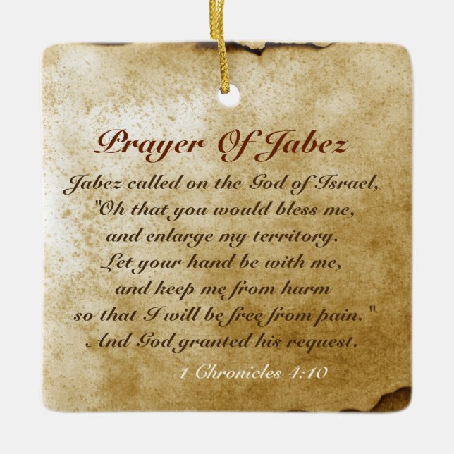 Prayer of Jabez Bible Verse Personalised Ornament (Front)