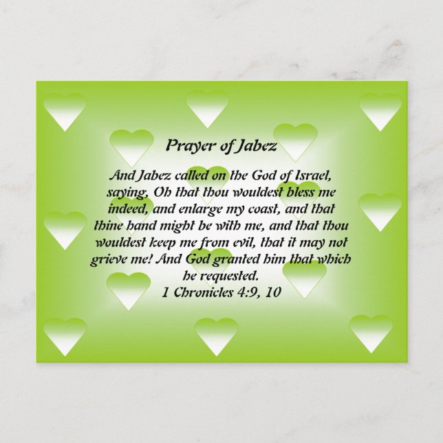 Prayer of Jabez Postcard (Front)