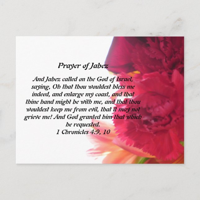 Prayer of Jabez Postcard (Front)