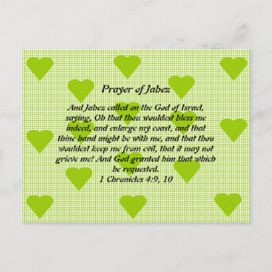 Prayer of Jabez Postcard