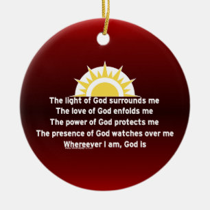 Prayer of Protection Ceramic Ornament
