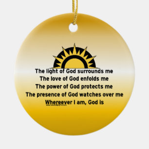 Prayer of Protection Ceramic Tree Decoration