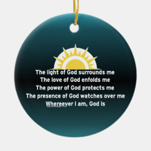 Prayer of Protection Ceramic Tree Decoration